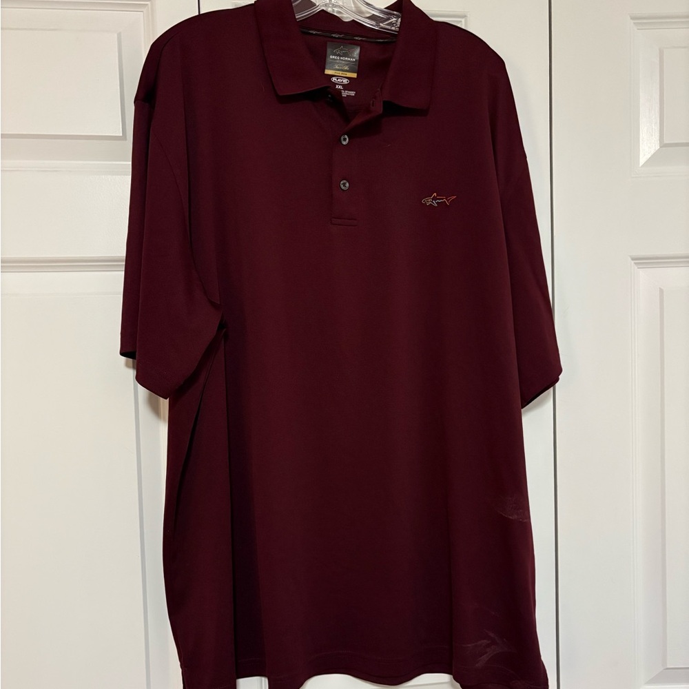 Greg Norman for Tasso Elba Men's Dark Red Polo Shirt